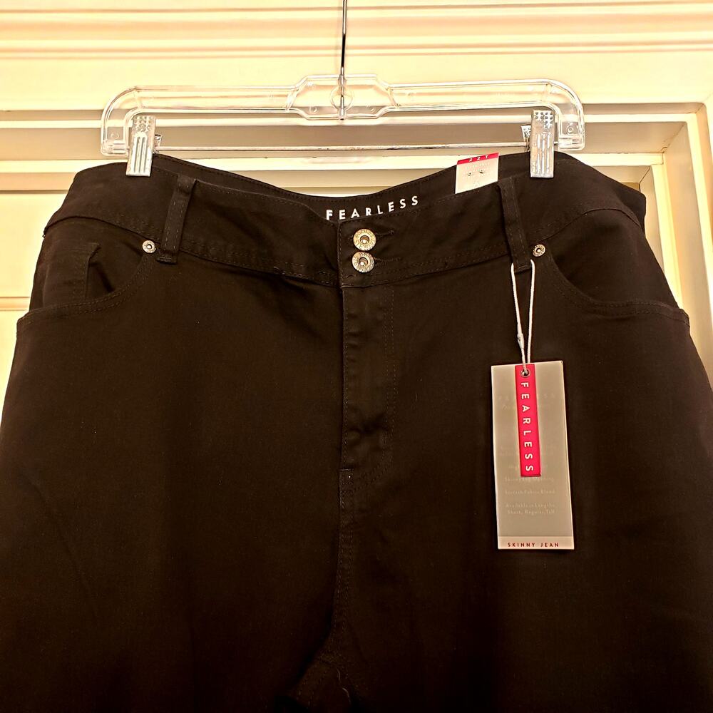 Ashley Stewart Fearless Skinny Black Jeans, Size 22 Tall - Picture 4 of 9
